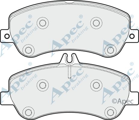 APEC BRAKING Bremžu uzliku kompl., Disku bremzes PAD1711